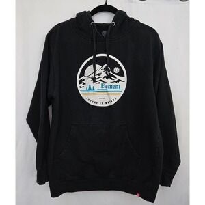 lement Skateboard "Future‎ Is Nature" Hoodie Sweatshirt Black Mens M Midweight